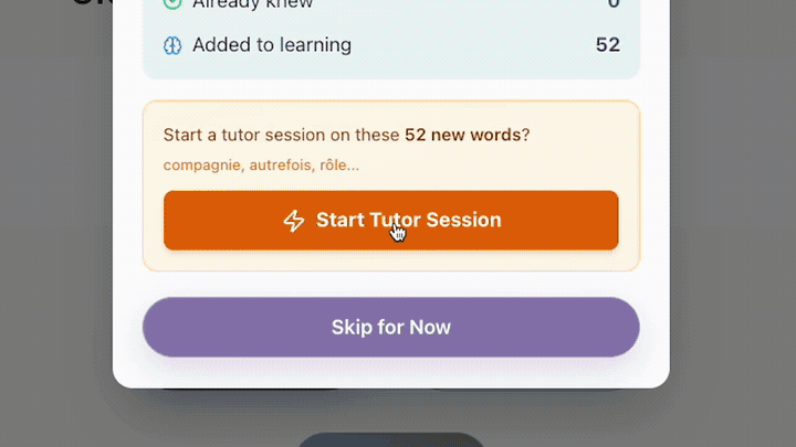 Practice exercises and story immersion