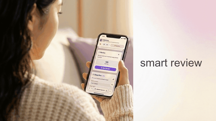 Spaced repetition review session